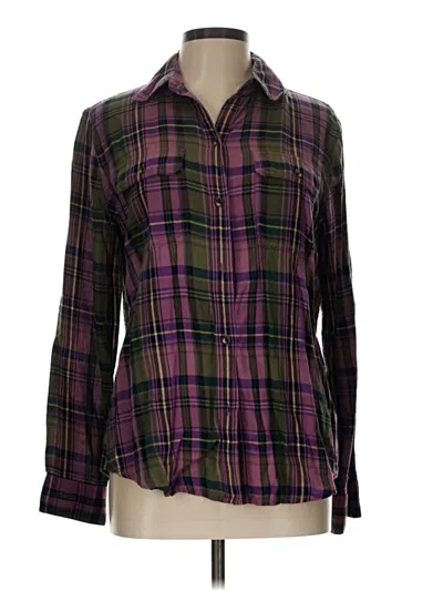 Pre-owned Chaps Long Sleeve Button Down Shirt In Purple