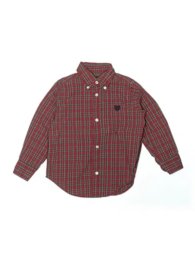 Pre-owned Chaps Kids' Long Sleeve Button Down Shirt In Red