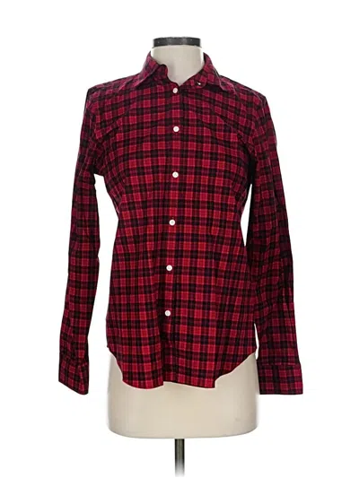 Pre-owned Chaps Long Sleeve Button Down Shirt In Red