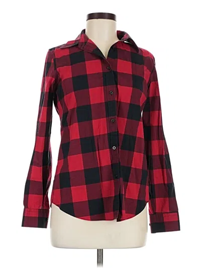 Pre-owned Chaps Long Sleeve Button Down Shirt In Red