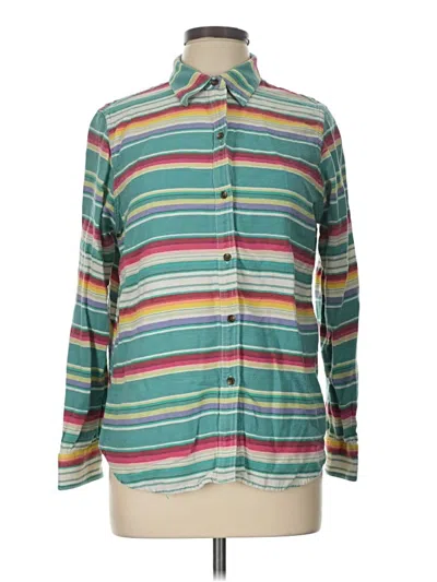 Pre-owned Chaps Long Sleeve Button Down Shirt In Teal