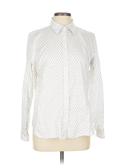 Pre-owned Chaps Long Sleeve Button Down Shirt In White