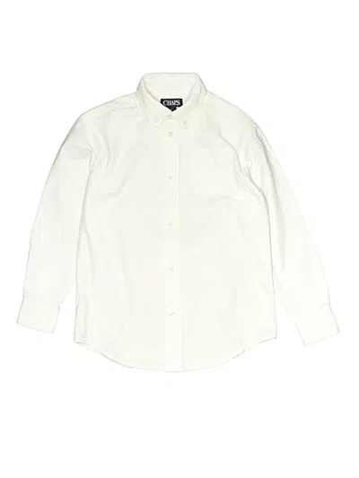 Pre-owned Chaps Kids' Long Sleeve Button Down Shirt In White