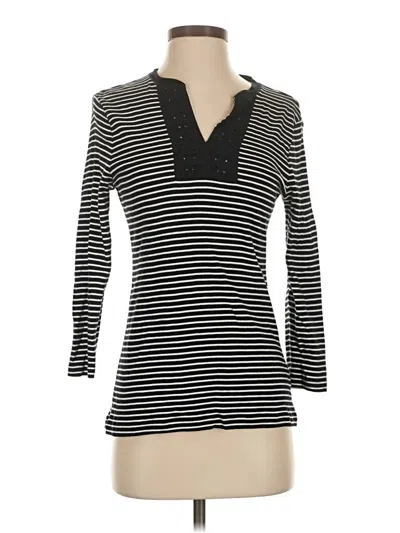 Pre-owned Chaps Long Sleeve Henley Shirt In Black