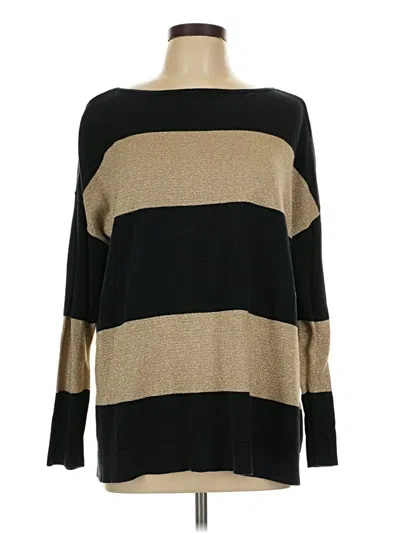Pre-owned Chaps Long Sleeve Top Gold Boatneck Tops