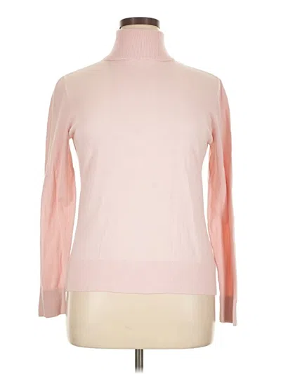 Pre-owned Chaps Long Sleeve Top Pink Turtleneck Tops