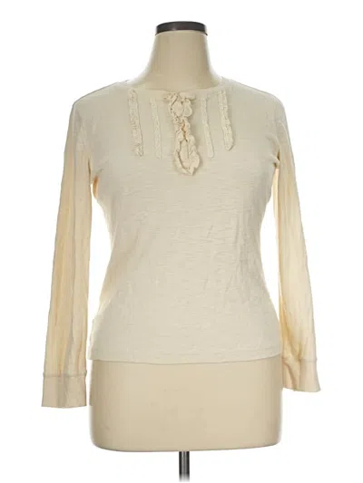 Pre-owned Chaps Long Sleeve T-shirt In Ivory