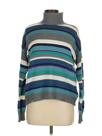 Pre-owned Chaps Long Sleeve Turtleneck In Teal
