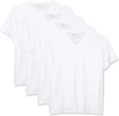 Chaps Men's 4-pack Underwear V-neck Shirt In White