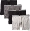 Chaps Men's Underwear Boxer Brief In Black/grey/andover Heather/black In Grey