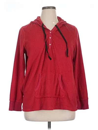 Pre-owned Chaps Pullover Hoodie In Red