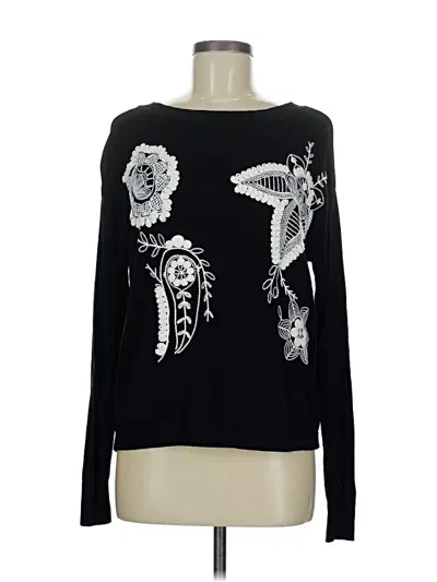 Pre-owned Chaps Pullover Sweater In Black