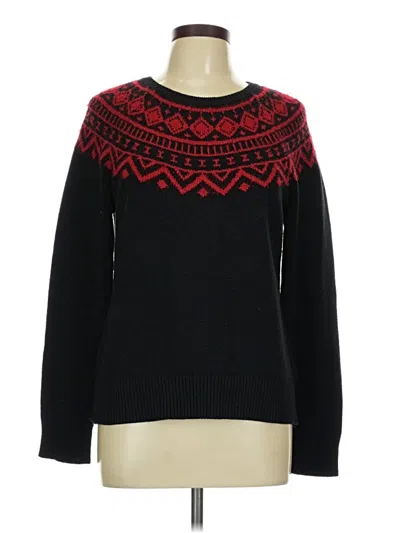 Pre-owned Chaps Pullover Sweater In Black