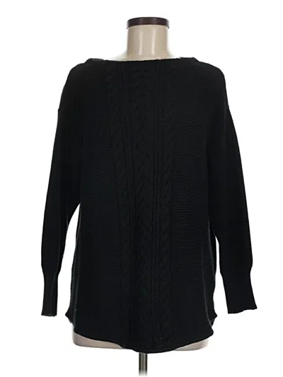 Pre-owned Chaps Pullover Sweater In Black