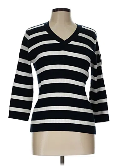 Pre-owned Chaps Pullover Sweater In Black