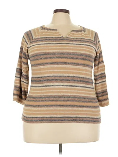 Pre-owned Chaps Pullover Sweater In Brown