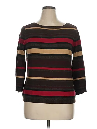 Pre-owned Chaps Pullover Sweater In Brown