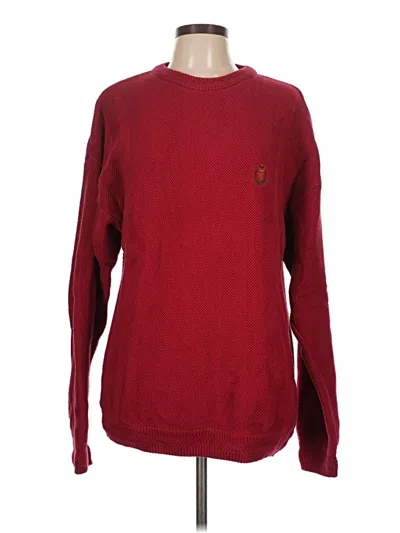 Pre-owned Chaps Pullover Sweater In Burgundy