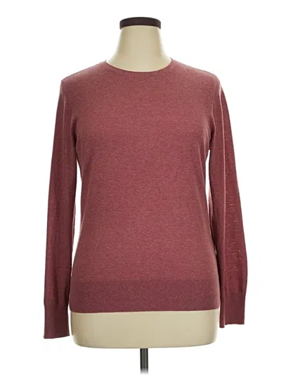 Pre-owned Chaps Pullover Sweater In Burgundy