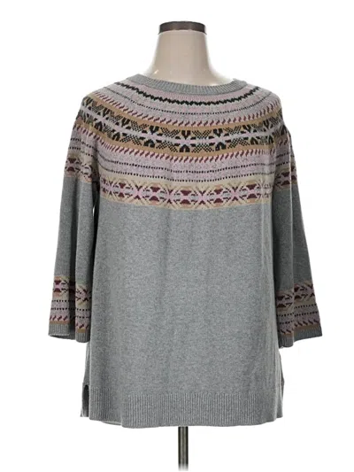 Pre-owned Chaps Pullover Sweater In Gray