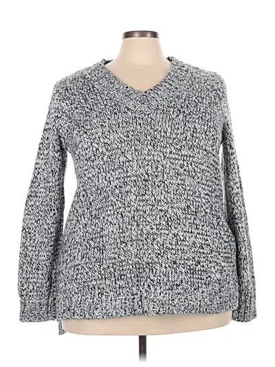 Pre-owned Chaps Pullover Sweater In Gray