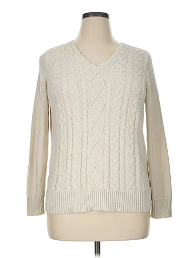 Pre-owned Chaps Pullover Sweater In Ivory