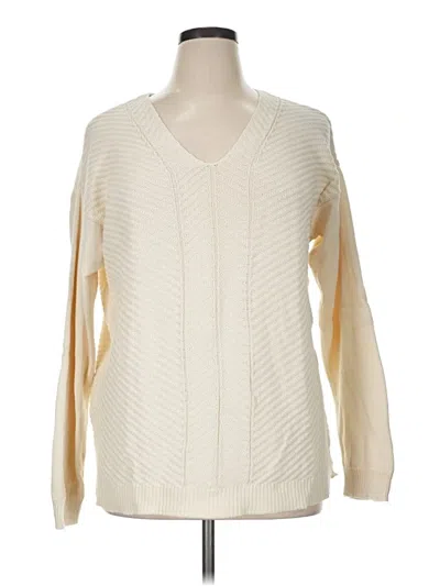 Pre-owned Chaps Pullover Sweater In Ivory