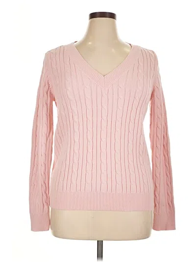 Pre-owned Chaps Pullover Sweater In Pink