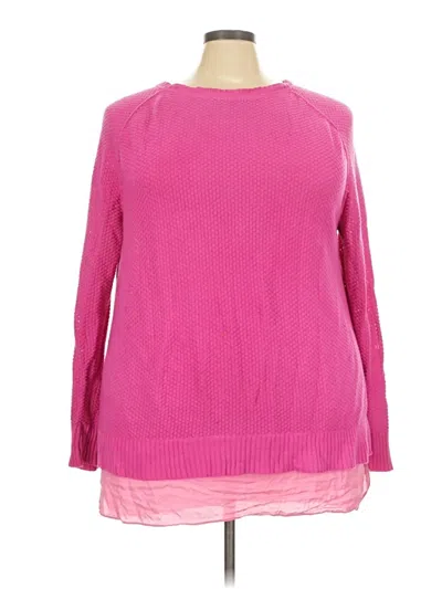 Pre-owned Chaps Pullover Sweater In Pink