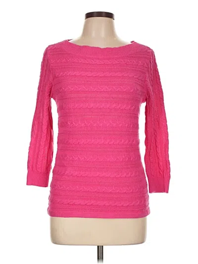 Pre-owned Chaps Pullover Sweater In Pink