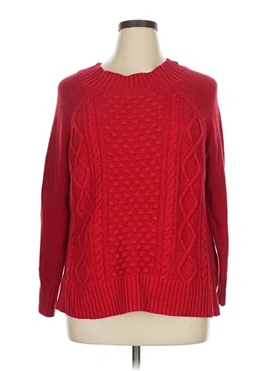 Pre-owned Chaps Pullover Sweater In Red