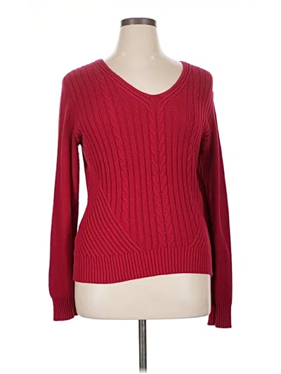 Pre-owned Chaps Pullover Sweater In Red