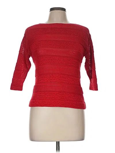 Pre-owned Chaps Pullover Sweater In Red