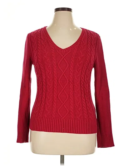 Pre-owned Chaps Pullover Sweater In Red