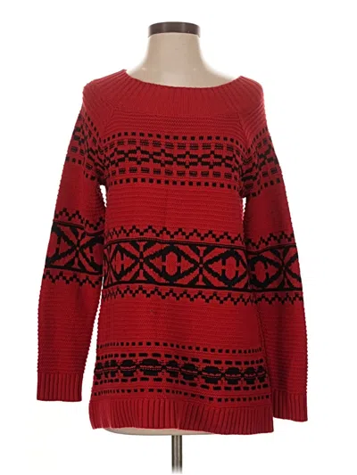 Pre-owned Chaps Pullover Sweater In Red