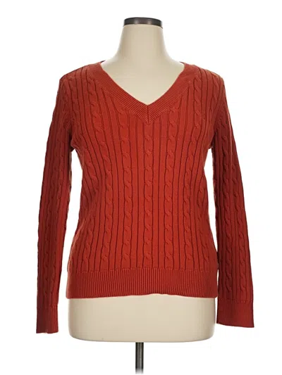 Pre-owned Chaps Pullover Sweater In Red