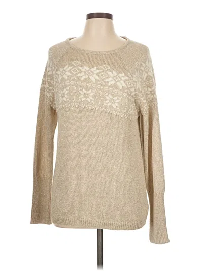 Pre-owned Chaps Pullover Sweater In Tan