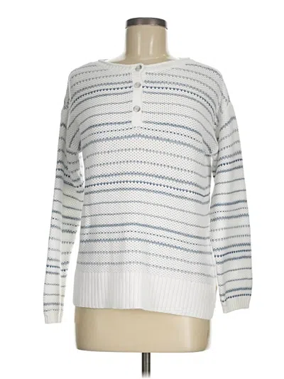 Pre-owned Chaps Pullover Sweater In White