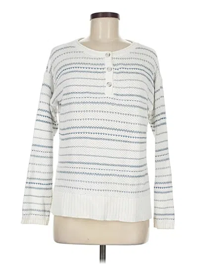Pre-owned Chaps Pullover Sweater In White