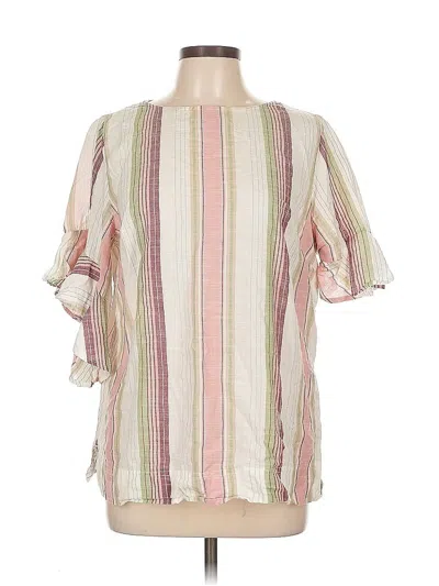 Pre-owned Chaps Short Sleeve Blouse In Pink