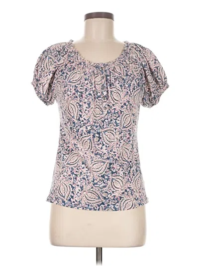 Pre-owned Chaps Short Sleeve Blouse In Pink