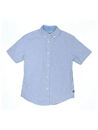 Pre-owned Chaps Kids' Short Sleeve Button Down Shirt In Blue
