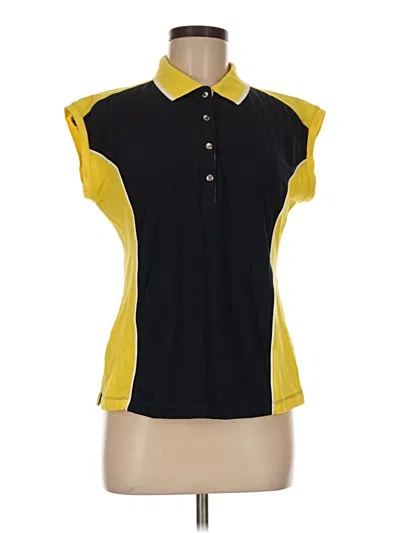 Pre-owned Chaps Short Sleeve Polo Shirt In Yellow