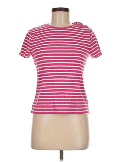 Pre-owned Chaps Short Sleeve Top Pink Crew Neck Tops