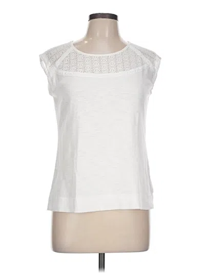 Pre-owned Chaps Short Sleeve Top White Boatneck Tops