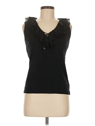 Pre-owned Chaps Sleeveless Blouse In Black