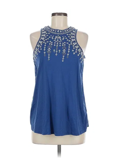 Pre-owned Chaps Sleeveless Blouse In Blue