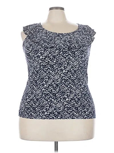 Pre-owned Chaps Sleeveless Blouse In Blue
