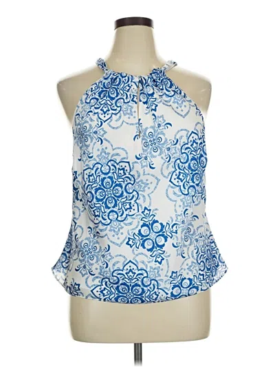 Pre-owned Chaps Sleeveless Blouse In Blue