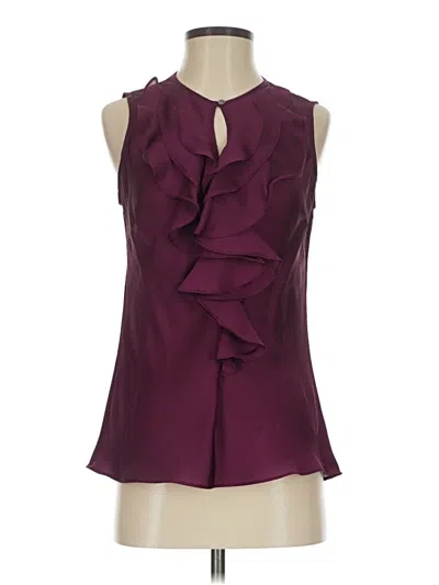 Pre-owned Chaps Sleeveless Blouse In Burgundy